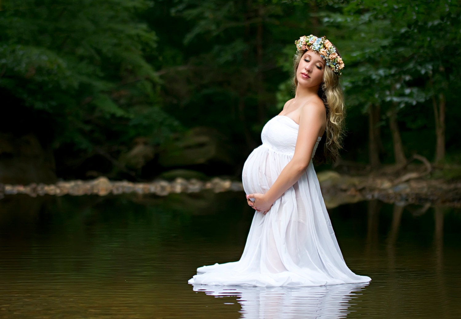White Maternity Dress